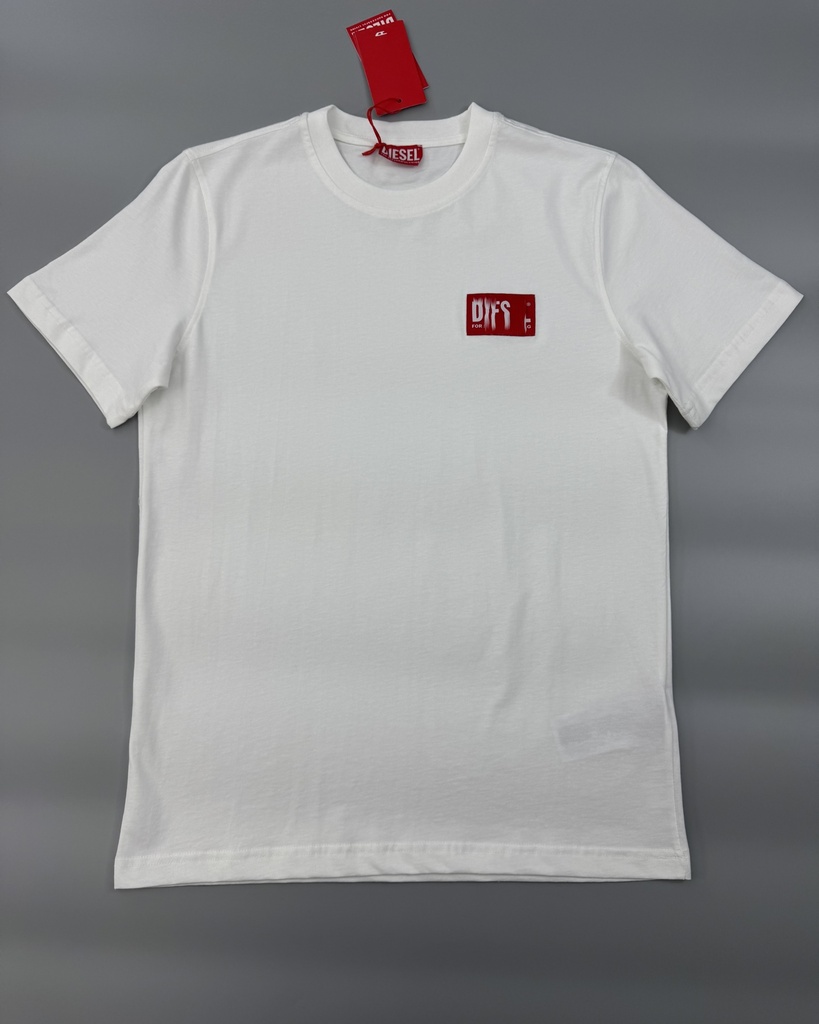 Diesel With Frayed Logo Patch T-Shirt