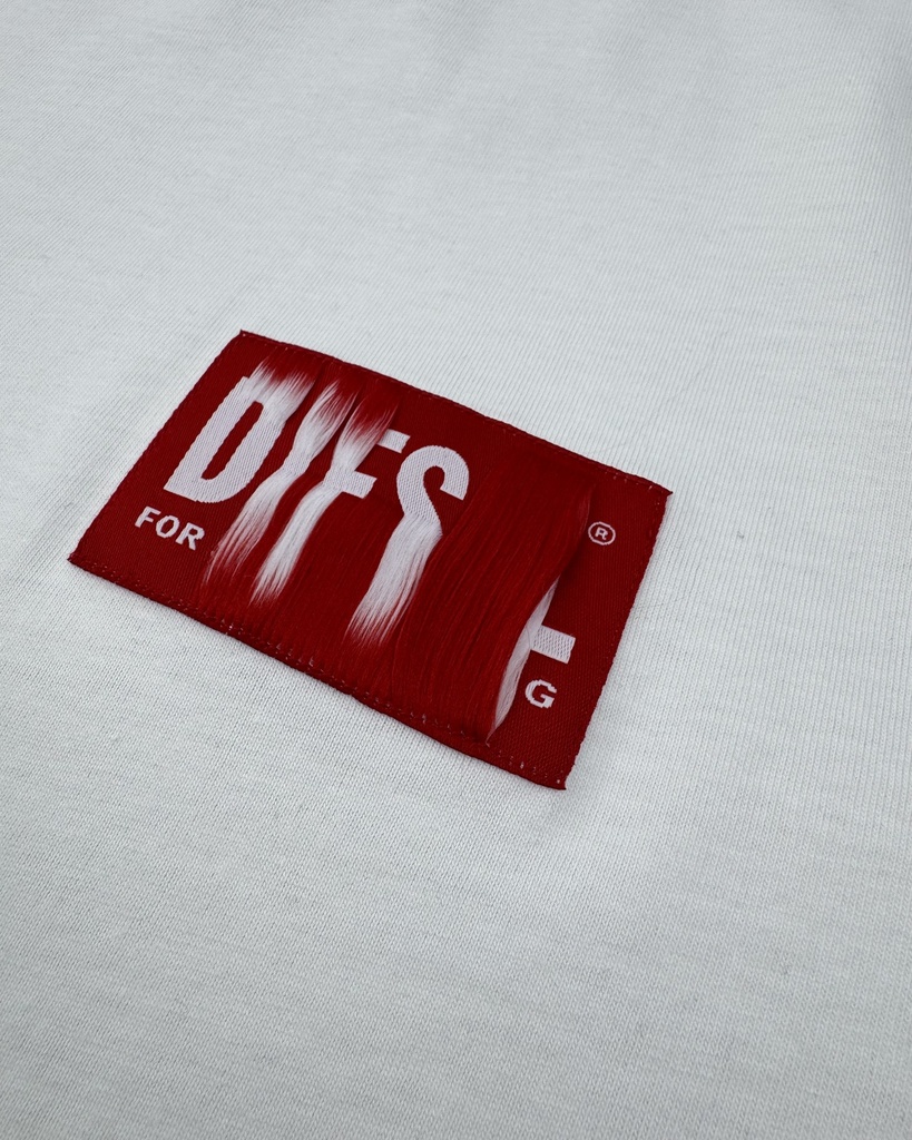 Diesel With Frayed Logo Patch T-Shirt