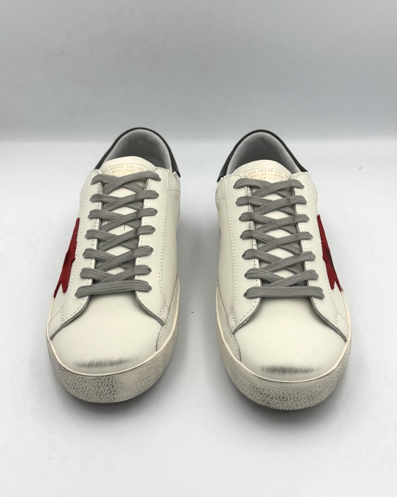 Golden Goose Superstar White Red Star