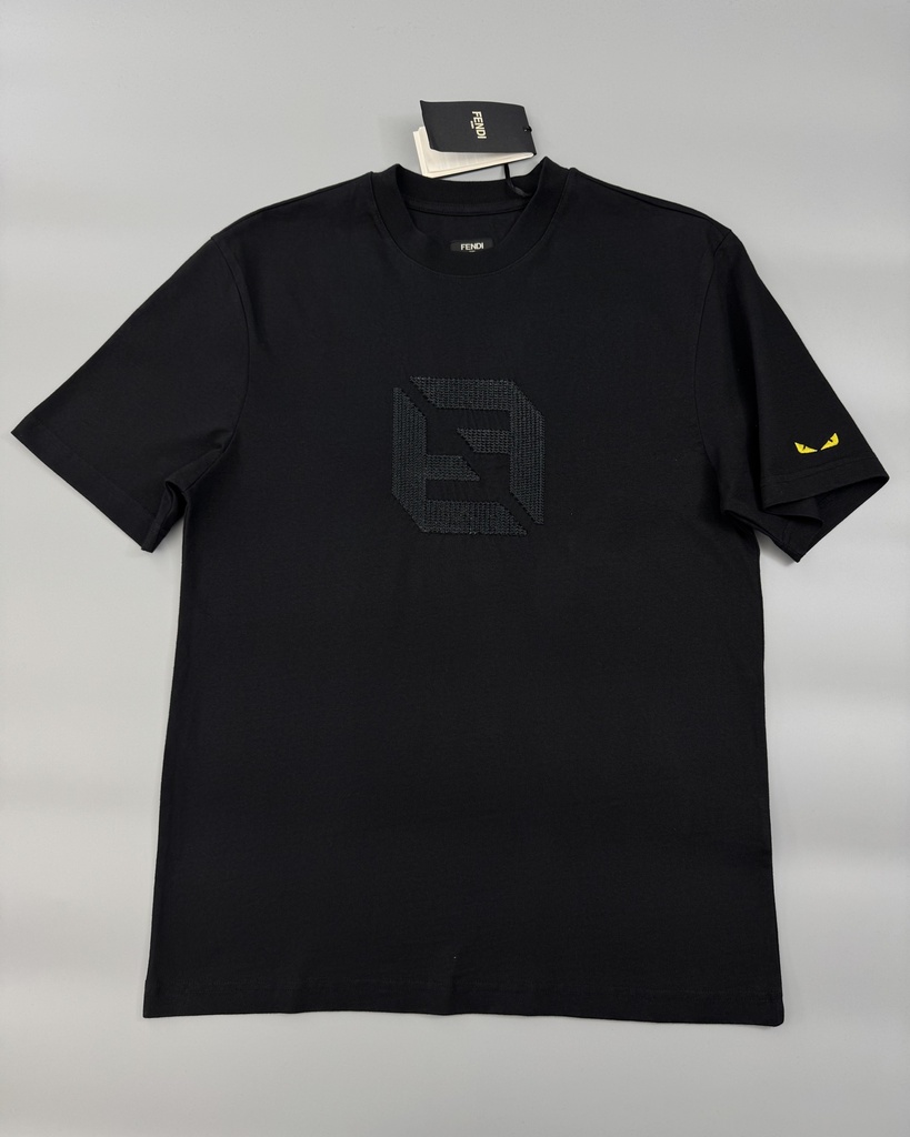 Fendi Double F T-Shirt FY0936 (Black, 46)