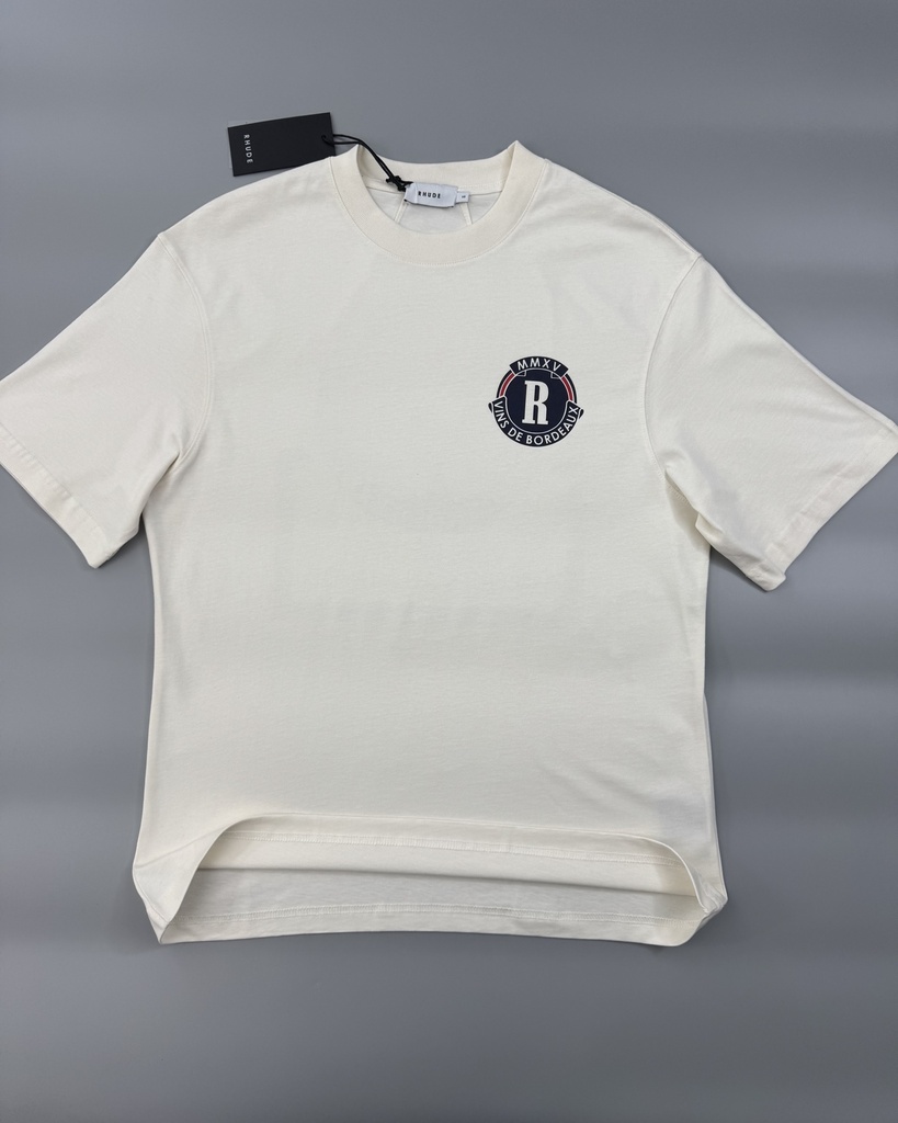 Rhude Vins De Bordeaux T-Shirt  (Ecru, S)