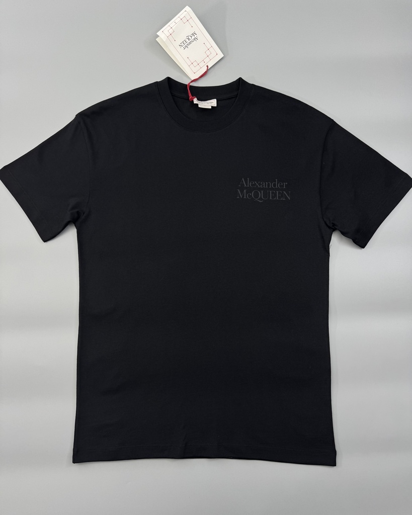 MCQUEEN Front Back Print T-Shirt (Black, S)