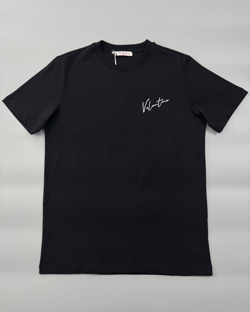 Valentino Front Back Embroidered T-Shirt (Black, S)