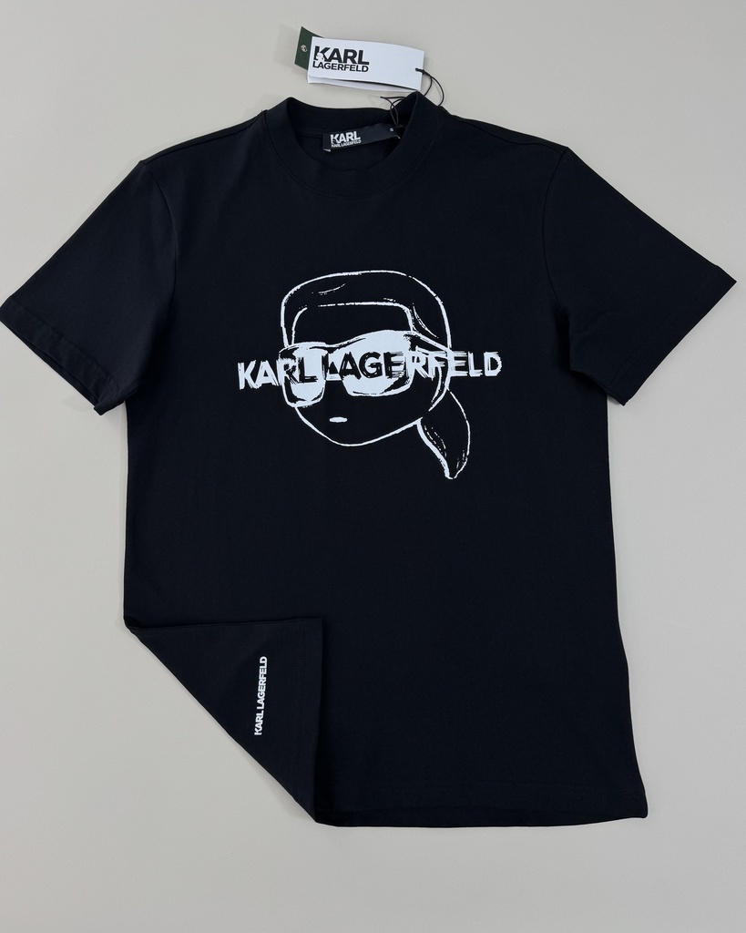 Karl Ikon Graphic T-Shirt  (Black, S)