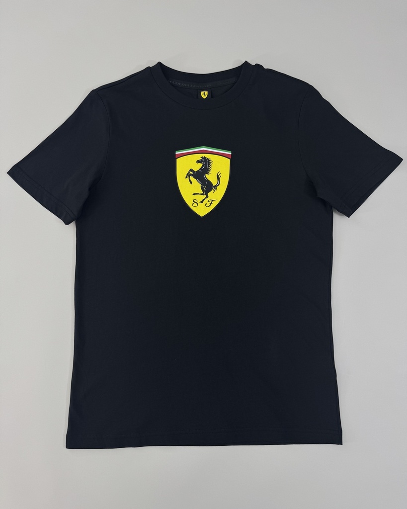 Ferrari T-Shirt With Yellow Logo (Black, S)
