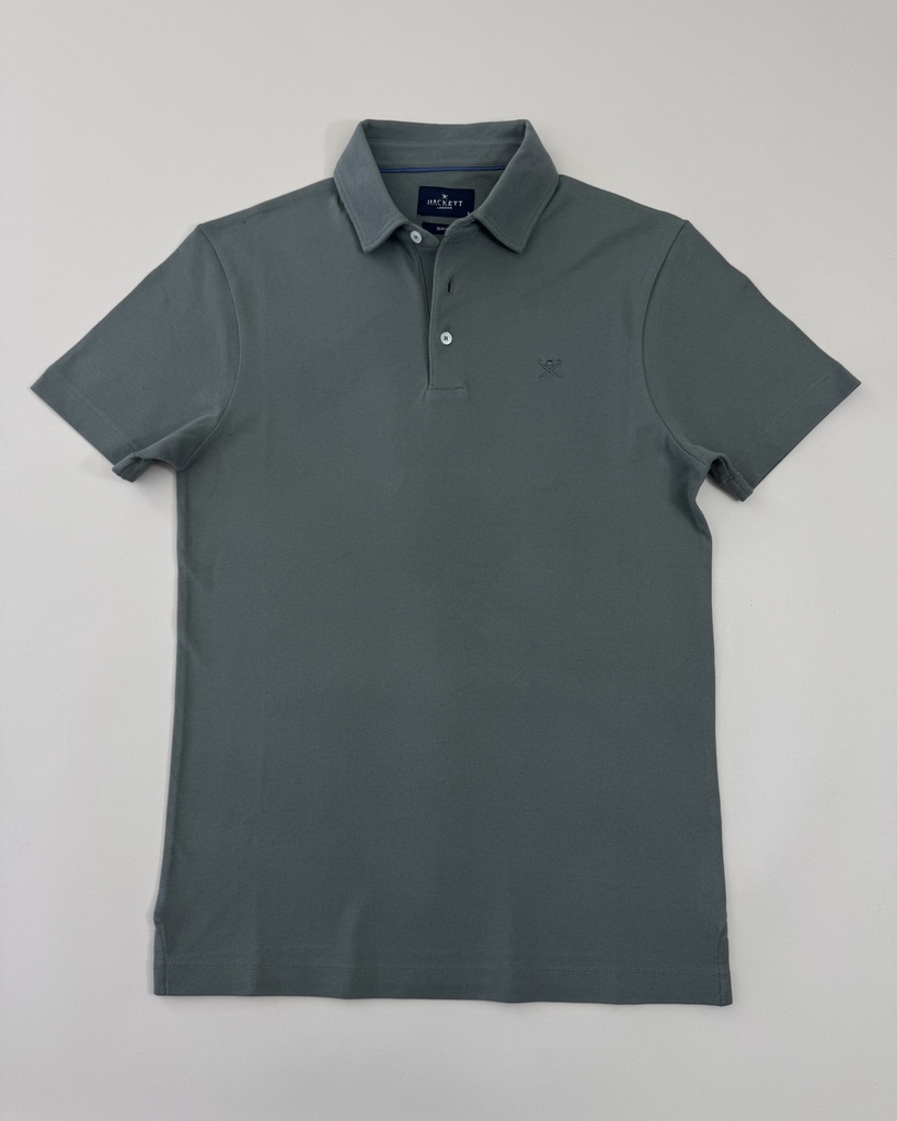 HACKETT Polo Neck T-Shirt (Kaki, S)