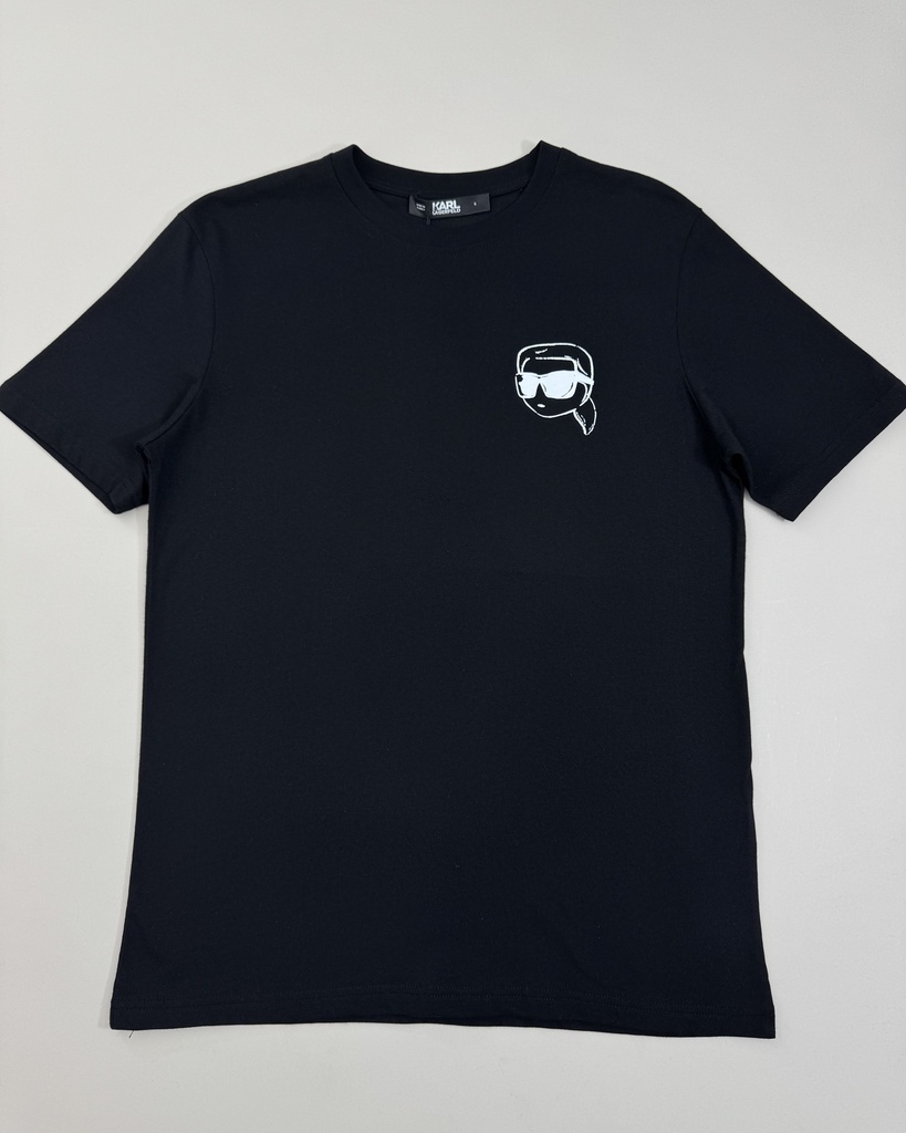 Karl Ikon Graphic Front Back Print (Black, S)