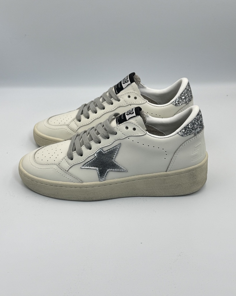 Golden Goose Ball Star 2 In Silver Star (36)