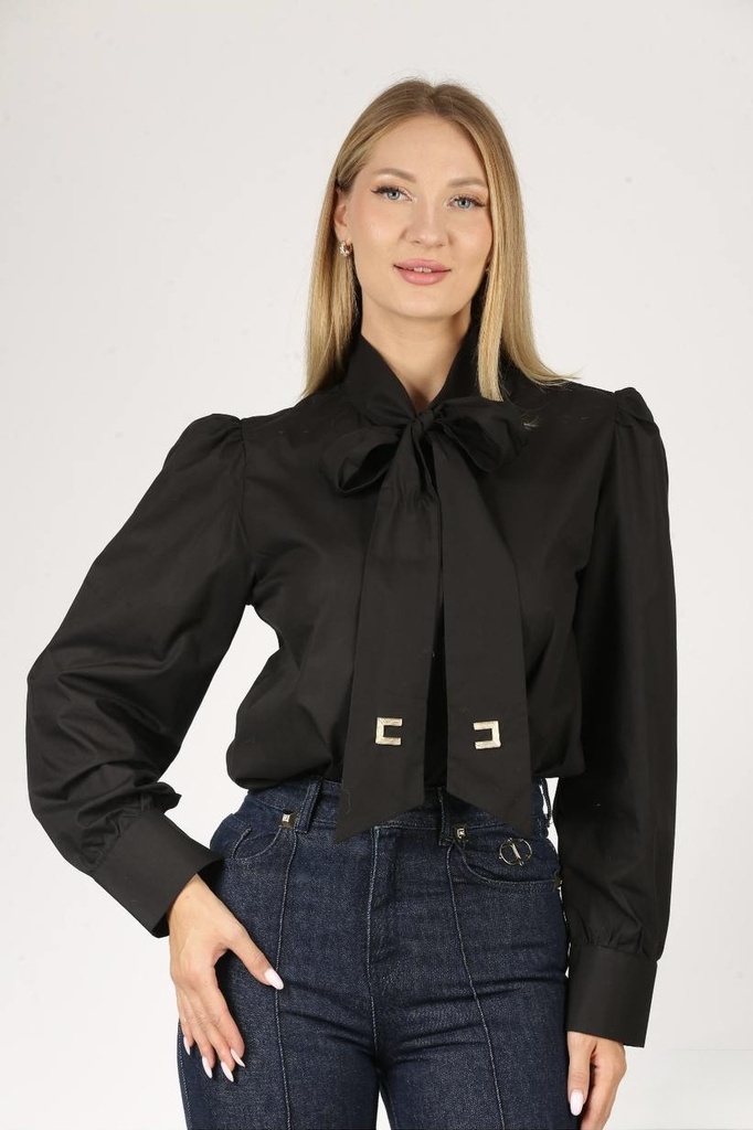 Elizabetta Balloon Shirt 17009 (Black, S)