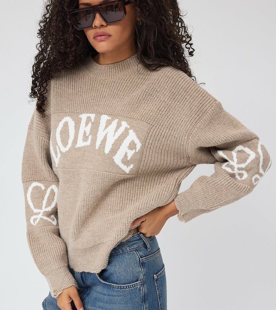 Loewe Knitted Sweater 17432 (Beige, 1)